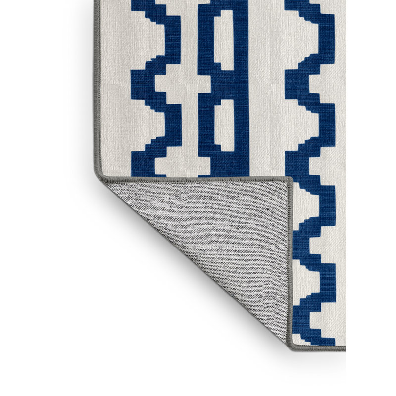Machine Washable Trellis Gray Area Rug, Square 5'