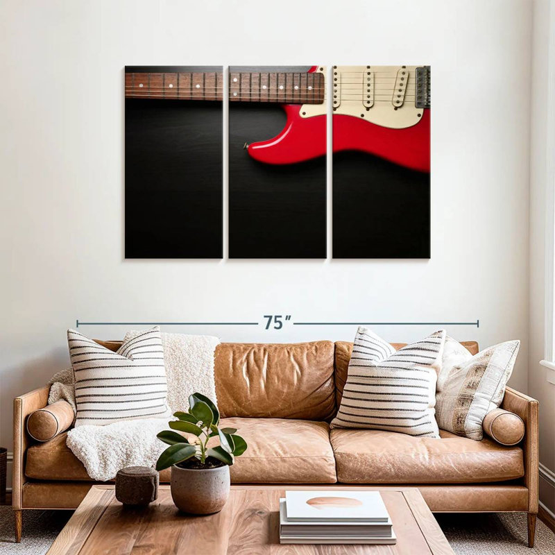 Guitare électrique Abarca Classic Red, H 36 po x l 57 po