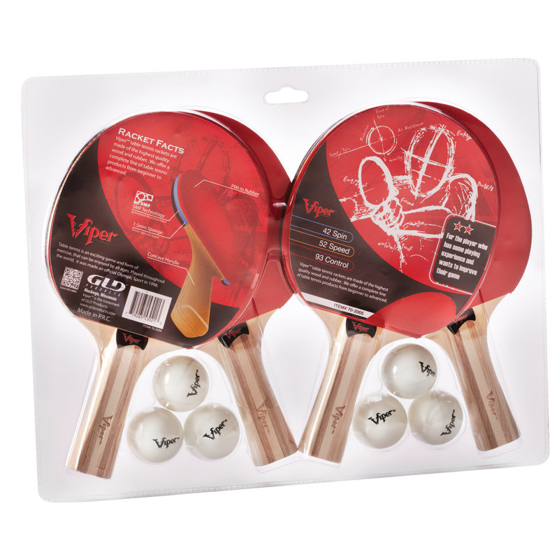 Viper Table Tennis 10 Piece Paddle Set
