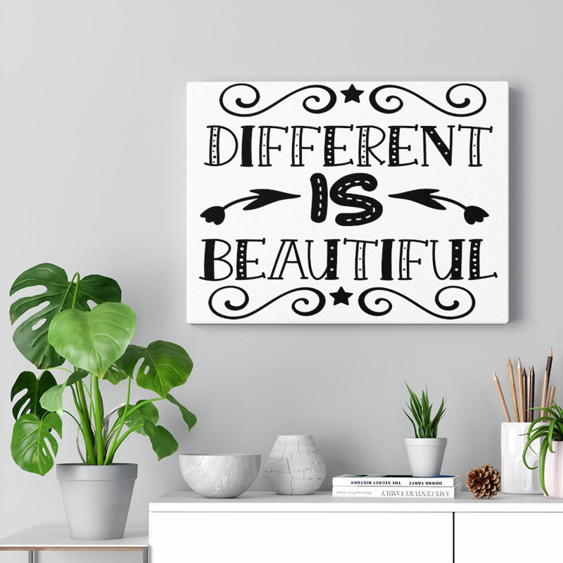 Different Is Beautiful - Wrapped Canvas Print
