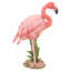 Statue debout flamant rose