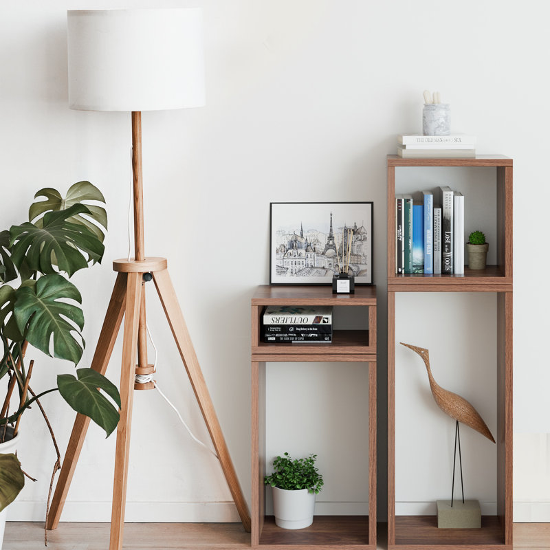 Wall Mount Cube Shelf Set Of 4,Floating Cube Shelves For Space Discovery,Dark Walnut, Dark Walnut