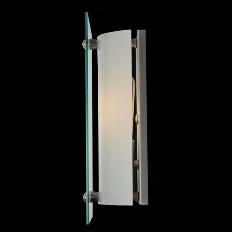 Applique murale encastrée 1 lumière en nickel à intensité variable Metro Fusion
