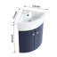 Meuble-lavabo simple 12,8 po avec plateau de rangement Markenson