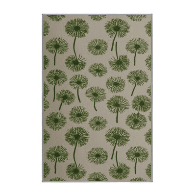 Washable Dandelion Greens Vegetables Area Rug