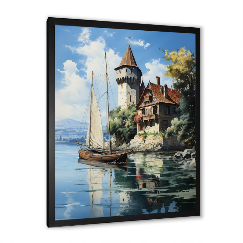 Lendra, Allemagne, lac de Constance, sérénade, H 44 po x l 34 po x P 1,5 po, Cadre photo noir