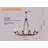 Farmhouse 12 - Light Dimmable Wagon Wheel Chandelier Dining Table Chandelier 
