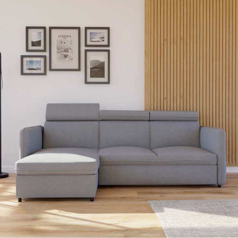 3 Seater Sofa Bed, Light Grey