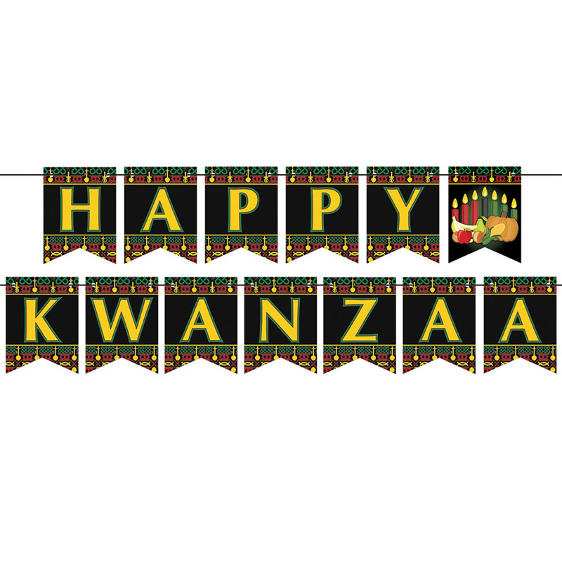 Banderole Happy Kwanzaa - 6 po x 7 pi - paquet de 12