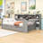 Wooden Daybed with Study Desk and Storage Shelves-764976573