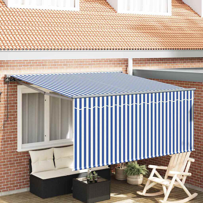 Brayden Studio 350cm W x 250cm D Fabric Cover Retractable Door / Window Awning