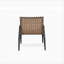 Ensemble de conversation moderne pour l'extérieur: 2 chaises en rotin PE + table d'appoint en acier noir et verre trempé - Durable et élégant