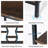 70.9" Extra Long Sofa Table, Rustic Console Table with 4 Tier Storage Shelves For Living Room