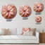 Horloge murale liquide en métal blanc et rose clair II-93380938