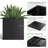 Tall Metal Cube Planter For Outdoor Plants 36" L, Heavy Duty Steel Large Planter Box With Removable Insert Shelf, Modern Décor For Tall Plants, Trees, Flowers-2090807568