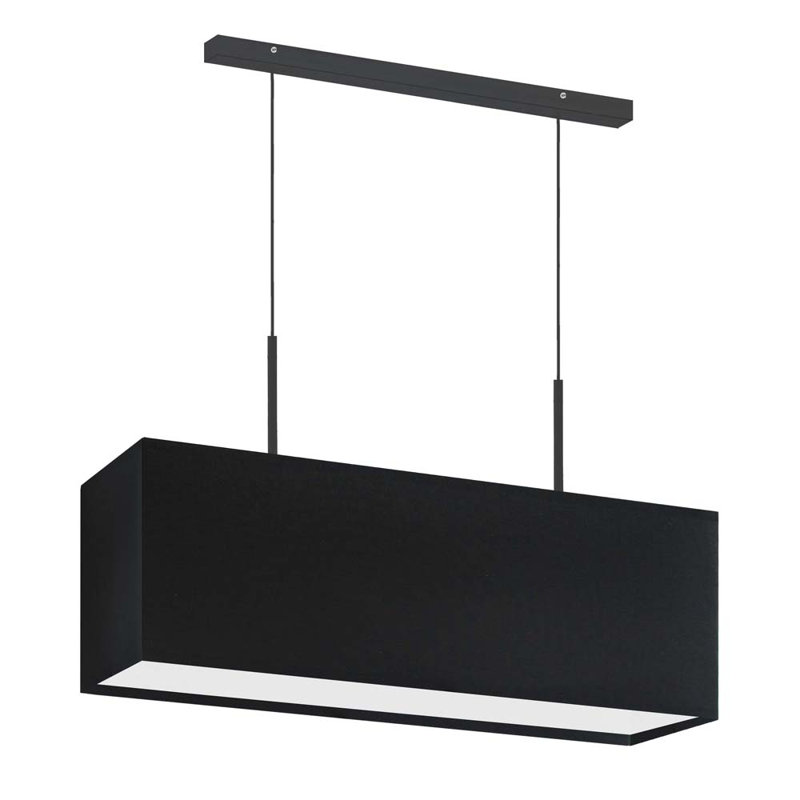Gener 2 - Light Square/Rectangle Pendant, Black, Black