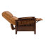 Fauteuil inclinable manuel en cuir véritable-132947628