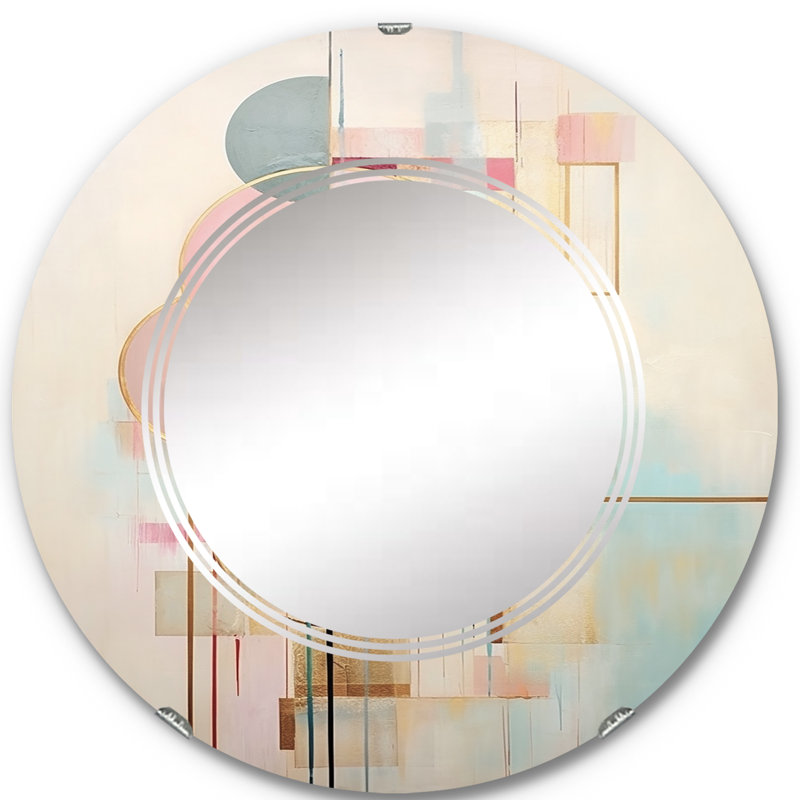Beckersfield - Miroir mural moderne rond, 24 po x 24 po