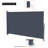Winado 118'' W Fabric Gray Cover Retractable Side Awning-49457687