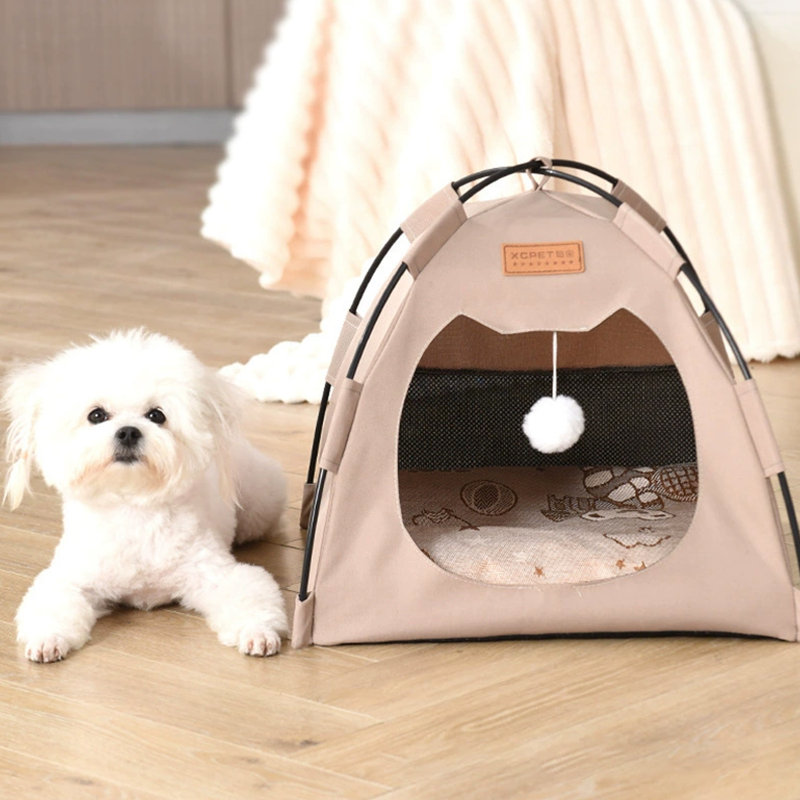 Lit pour chat 19,69 po x 19,69 po x 17,75 po, Beige