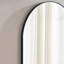 Miroir mural 36 * 22 pouces noir en métal ovale miroir