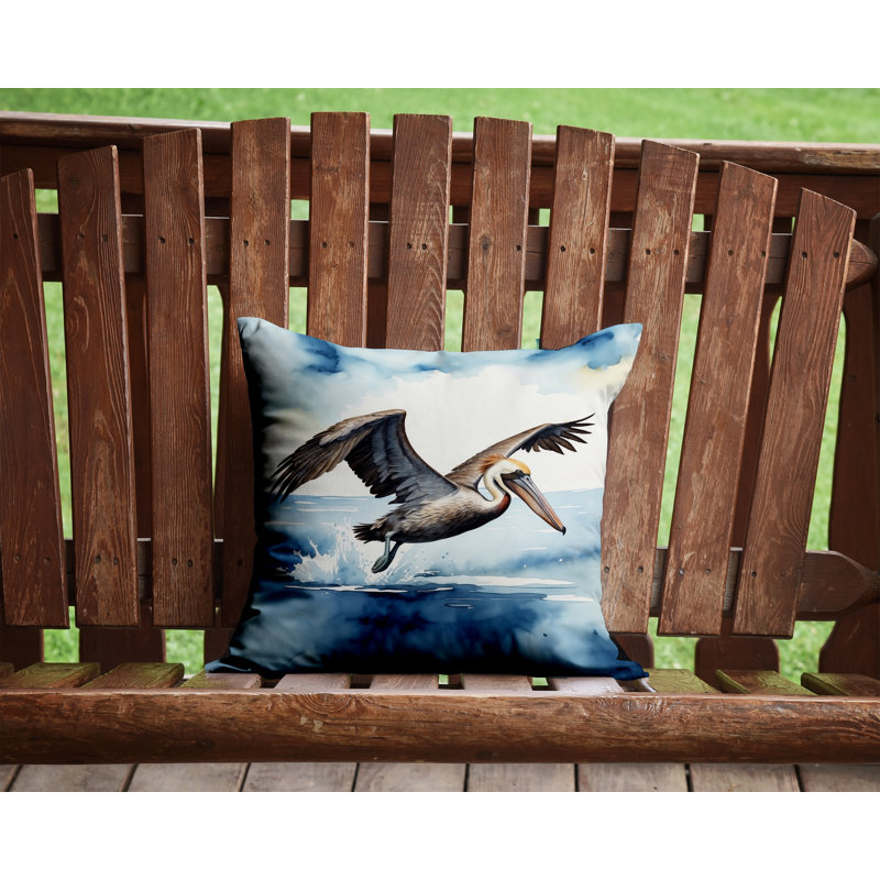 Pelican Diving Throw Pillow, Square 14"