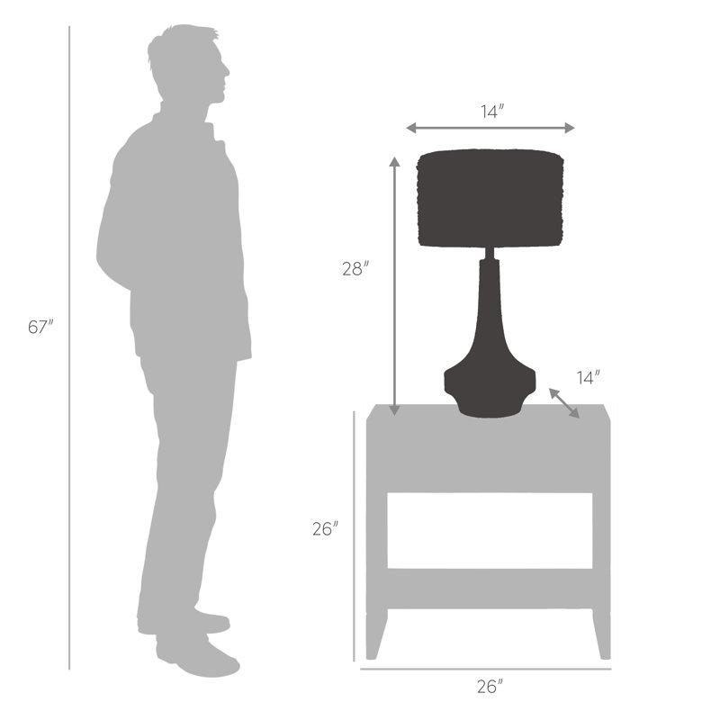 Claudette Resin Table Lamp