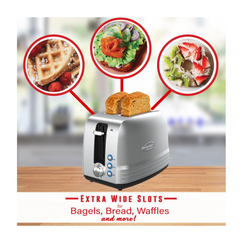 Brentwood 2-Slice Toaster, Silver