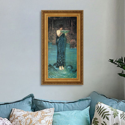 "Circe Invidiosa, 1892" by John William Waterhouse Matted Framed Painting Print with Mounting Hardware 