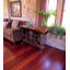 Modern Rustic Farm House Raw Mesquite With Turquoise Inlay And Wrought Iron Magazine Table
