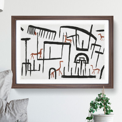 Animals in an Enclosure by Paul Klee - Framed Print