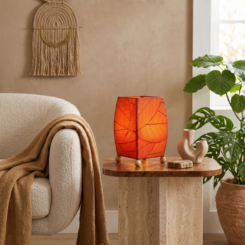 Mendocino Metal Novelty Lamp, Orange