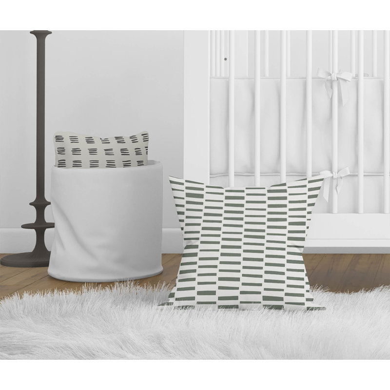 Coussin Flat Attack, H 18 po x l 18 po, Chimichurri / rayé vert