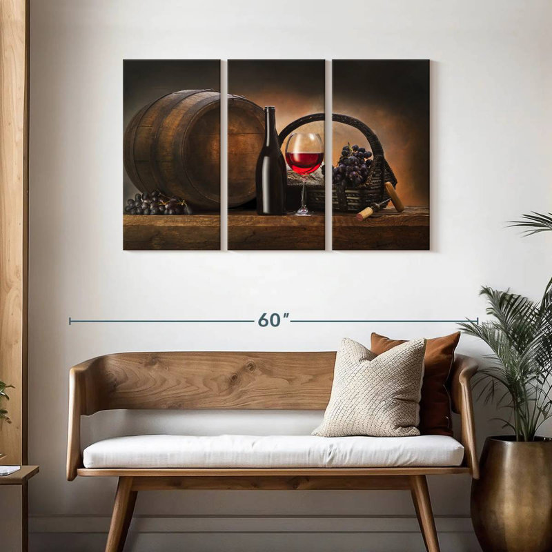 Yarlin Barrel Of Red Grape Wine, 28" H x 45" W