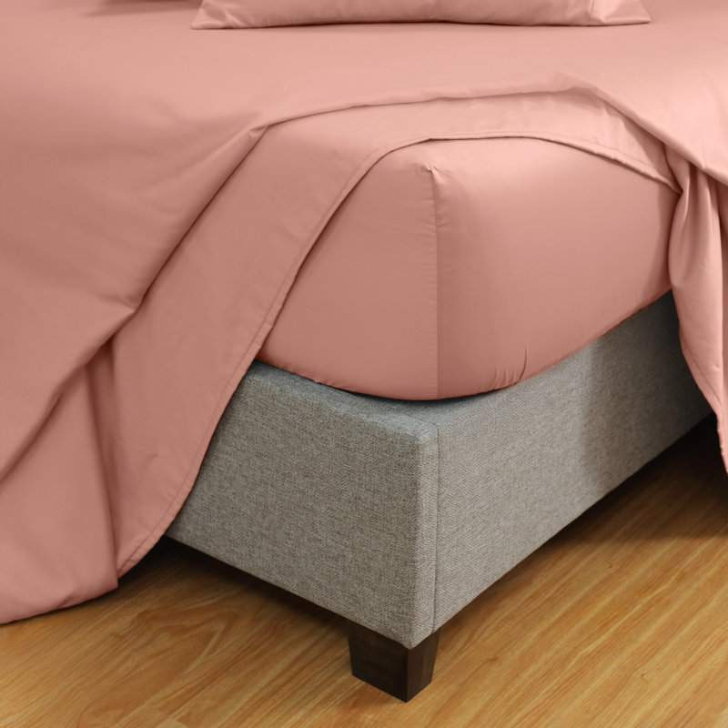 Martex Restore Solid - Soft, Breathable, Cotton Blend, Temperature Regulating, Clay, Full Sheet Set with 2 Pillowcases