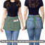  Paquet de 2 tabliers de service vert avec 3 poches et sangles de taille longue Dreamology-130797392-130797397