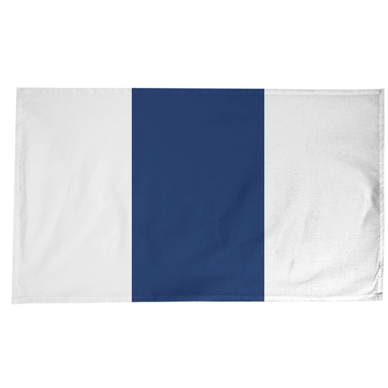 Edmonton Table Runner, White/Orange/White, Cotton Blend, 102" x 58"