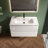 Kersha 30 Inch Single Bathroom Vanity with Ceramic Top with Overflow, Pre-Assembled-907008365-936144527-931875227