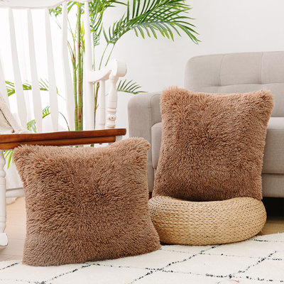 Tassels Faux Fur Pillow Cover