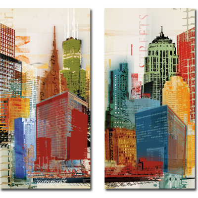 " Urban Style I & II " by Noah 2 - Pieces Painting Print