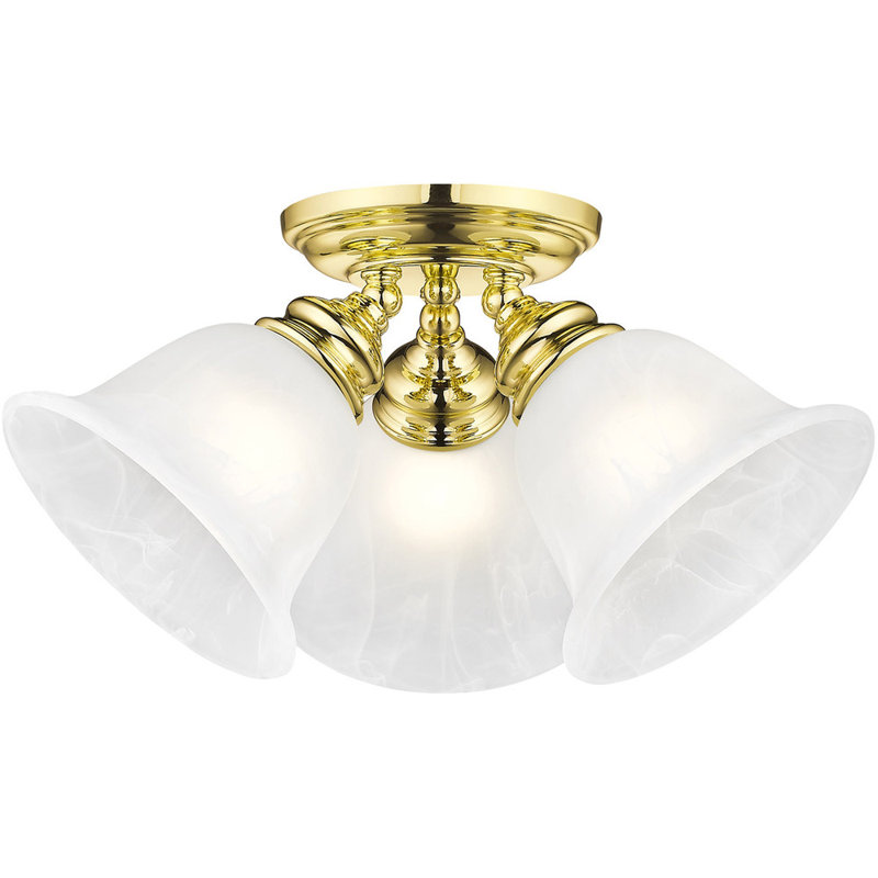 Chelwood Flush Mount, Polished Brass
