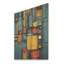 Motif tribal bleu Ndebele - Tribal africain sur bois-1101279479