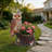 Sitting Owl with Tree Trunk Garden Planter - Rustic Polyresin Owl Figurine and Flower Pot Combo for Outdoor & Indoor Decor