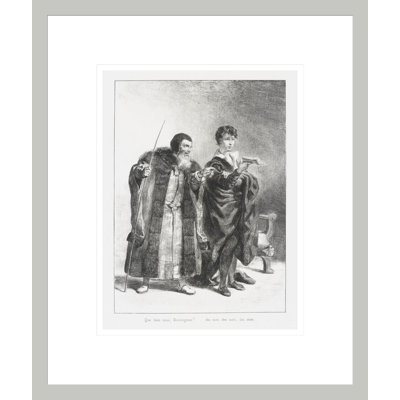 Polonius et Hamlet (Act. II Sc. II) (Polonius and Hamlet) from Shakespeare’s Hamlet by Eugène Delacroix -Framed Giclee Print