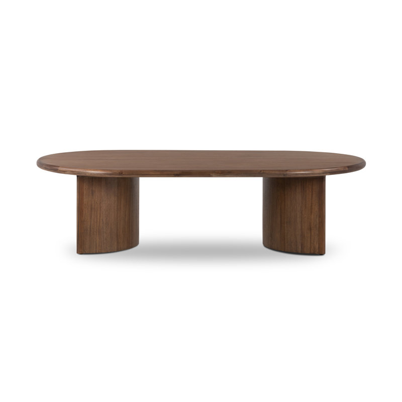 Paden Coffee Table, Seasoned Brown Acacia, 17" H x 27" L x 51" W