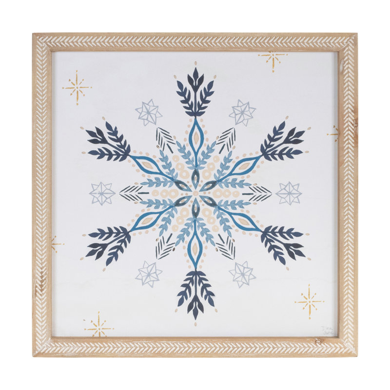Flocon de neige encadré (ensemble de 2)