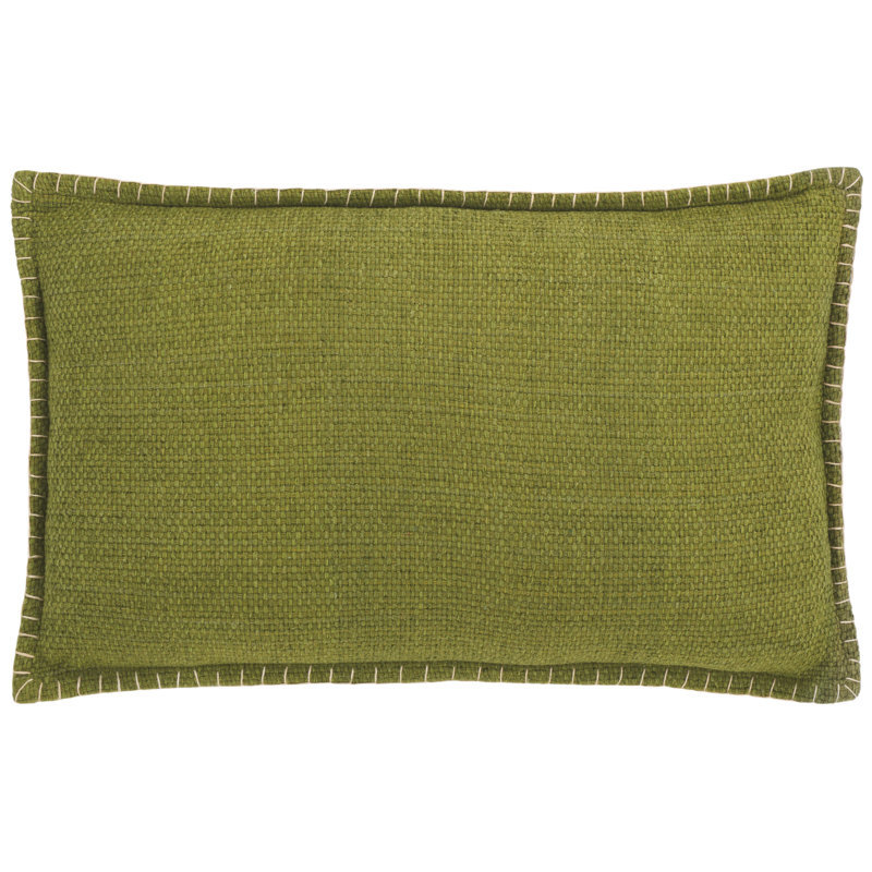 Coussin Rhea, Olive / naturel
