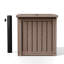 Table d'appoint carrée multifonctionnelle avec pied de parasol, finition sablée marron, pour terrasse ou patio, 48 cm (L) x 48 cm (P) x 48 cm (H)-1569512638