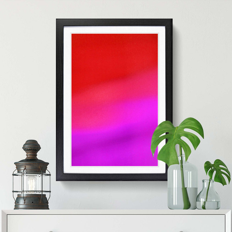 Colour Clash in Abstract - Picture Frame Graphic Art Print, 36cm H x 27cm W x 2cm D, Black Framed