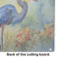 Blue Heron Glass Cutting Board Large